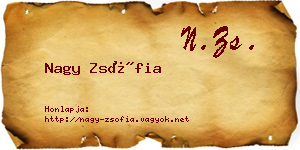 Nagy Zsófia névjegykártya