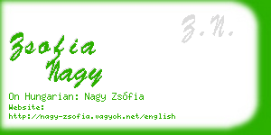 zsofia nagy business card