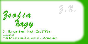 zsofia nagy business card